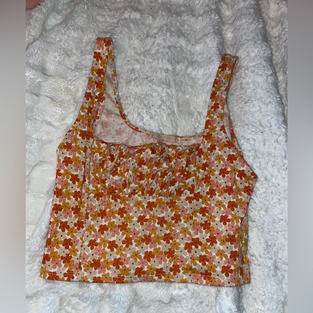 Floral Print Cropped Tank top